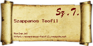 Szappanos Teofil névjegykártya